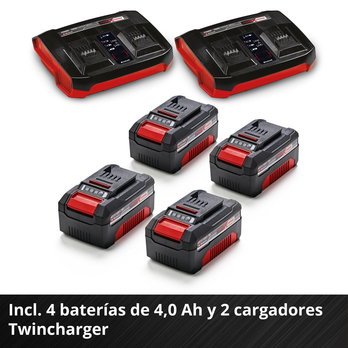 Kit Cortacésped Inalámbrico 2x18V 47 cm 65 L GP-CM 36/47 S 4x4,0Ah Einhell - detalle 4