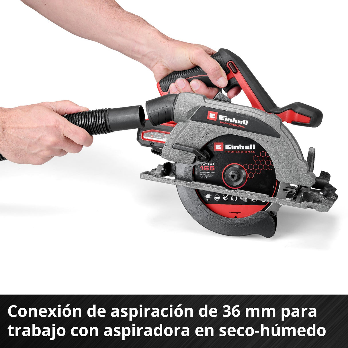 Sierra Circular Inalámbrica 18V 165 mm TP-CS 18/165 Solo Einhell - detalle 8