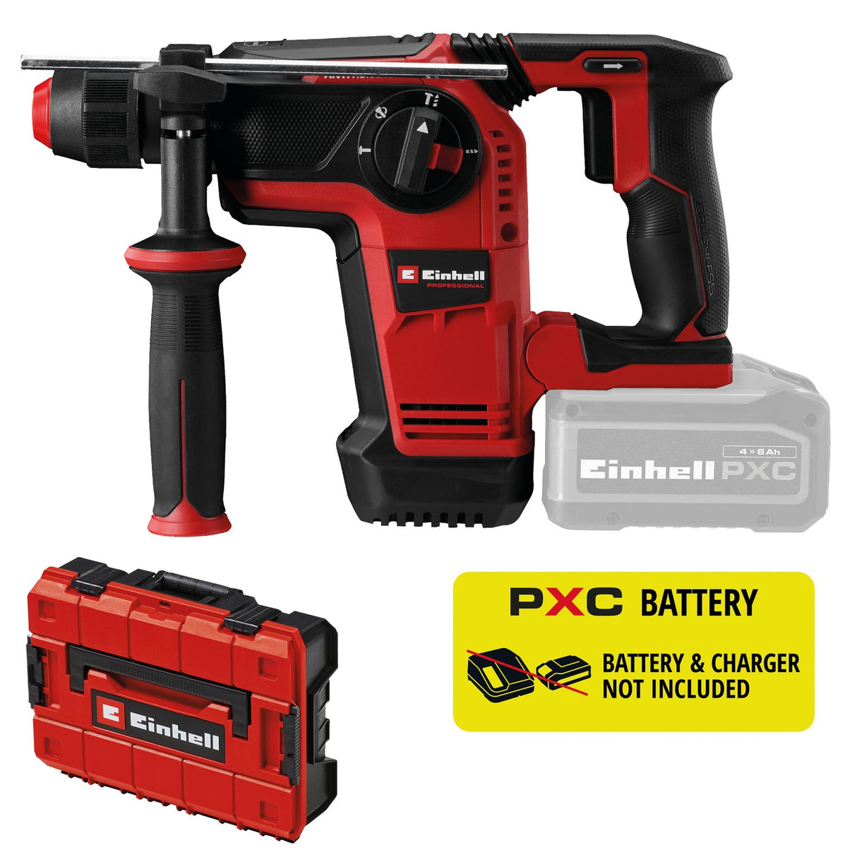 Rotomartillo Inalámbrico 18V 2,6 J 26 mm SDS-Plus TP-HD 18/26 Solo Einhell - detalle 9