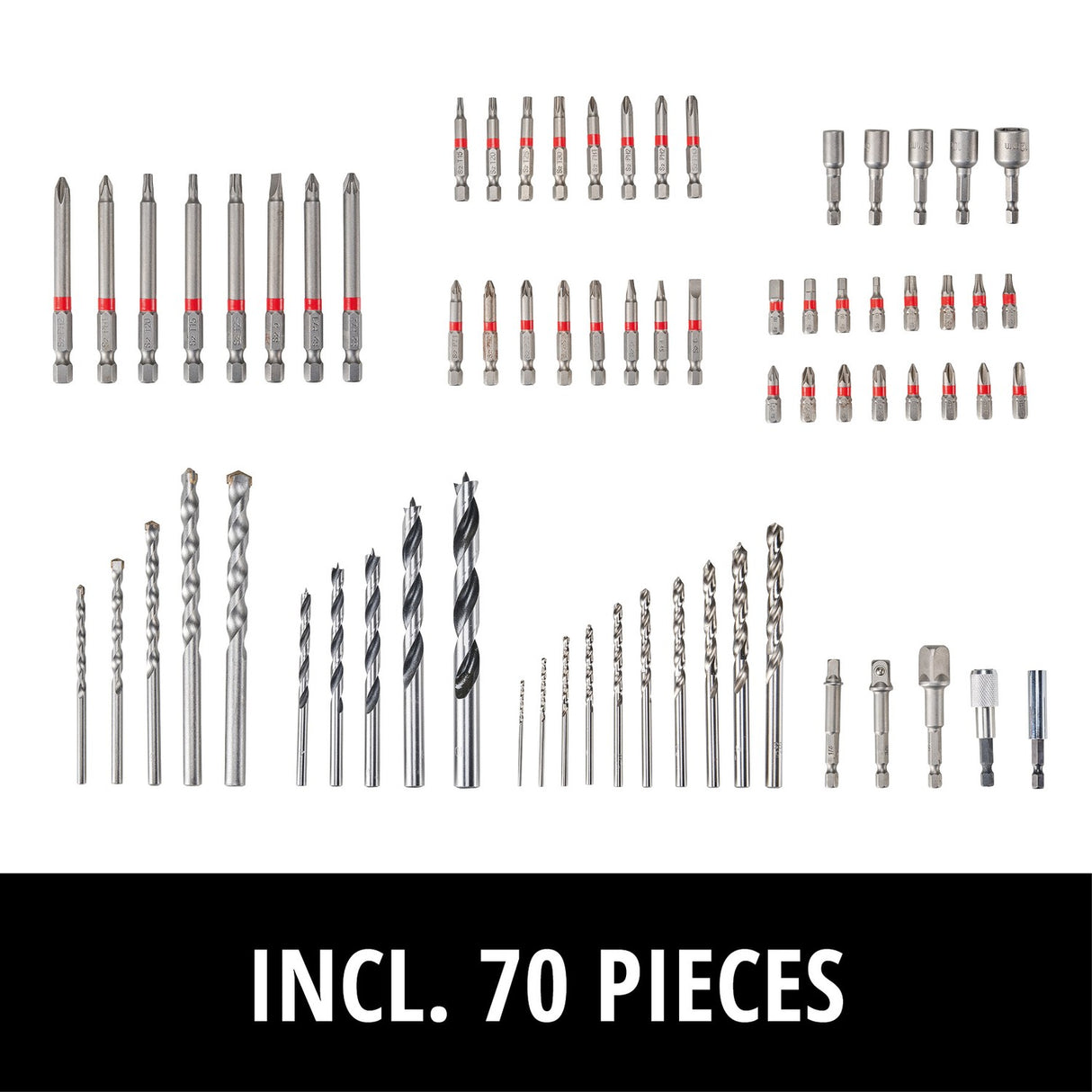 Kit Taladro Percutor Inalámbrico 18V 70 Nm TP-CD 18/70 + 70 Accesorios Einhell - detalle 7