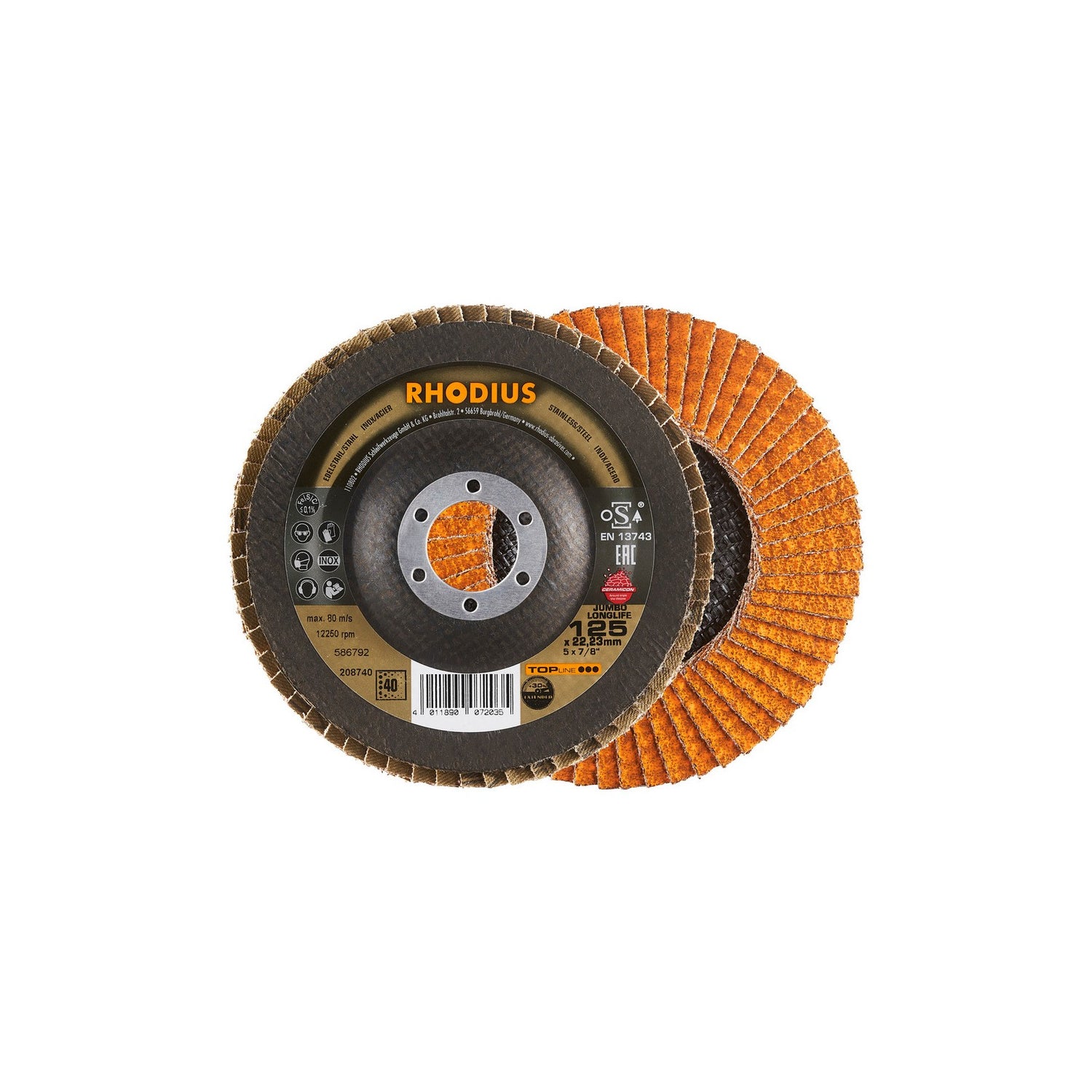 Disco Abrasivo De Lámina JUMBO LONGLIFE EXTENDED TOPline Rhodius