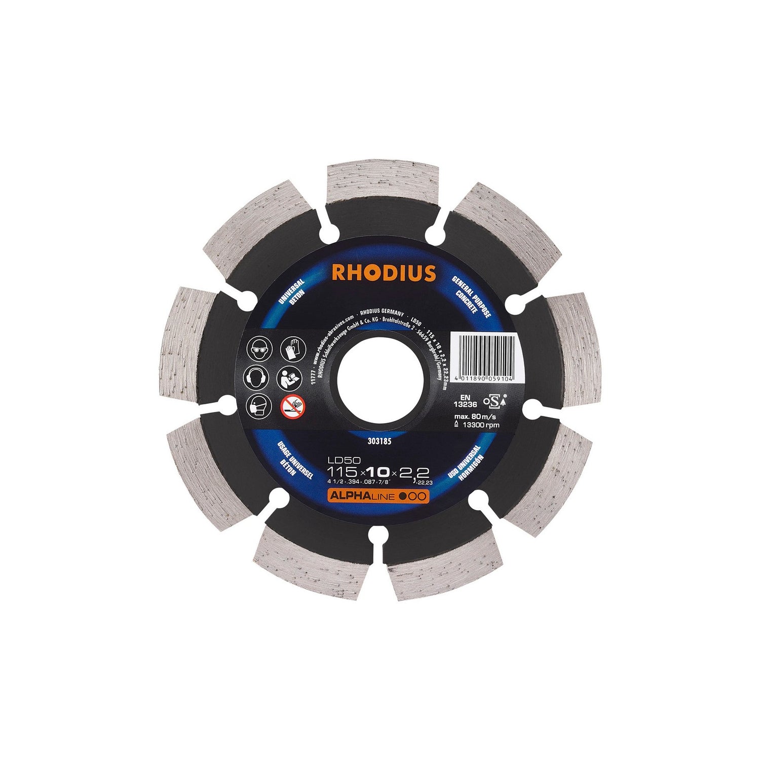 Disco De Corte De Diamante LD50 ALPHAline Rhodius