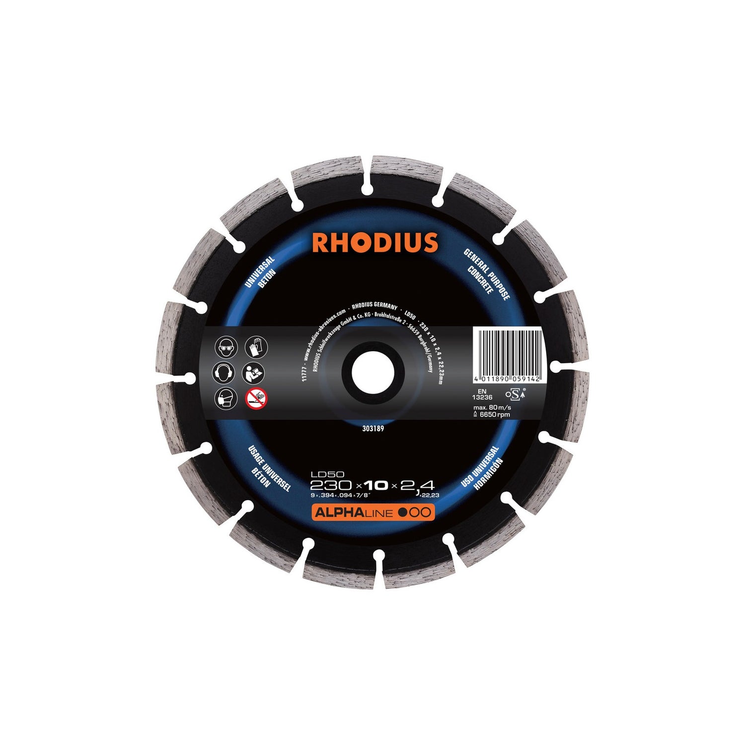 Disco De Corte De Diamante LD50 ALPHAline Rhodius