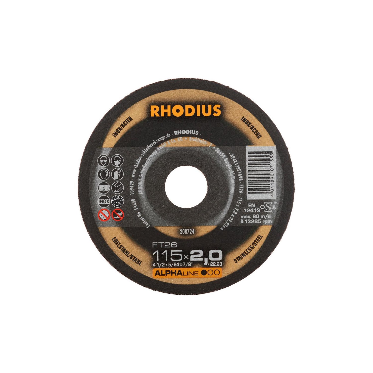 Disco De Corte FT26 ALPHAline Rhodius