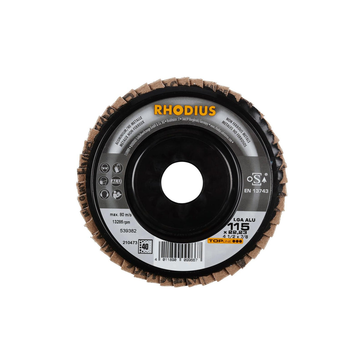 Disco Abrasivo de Lámina LGA ALU TOPline Rhodius