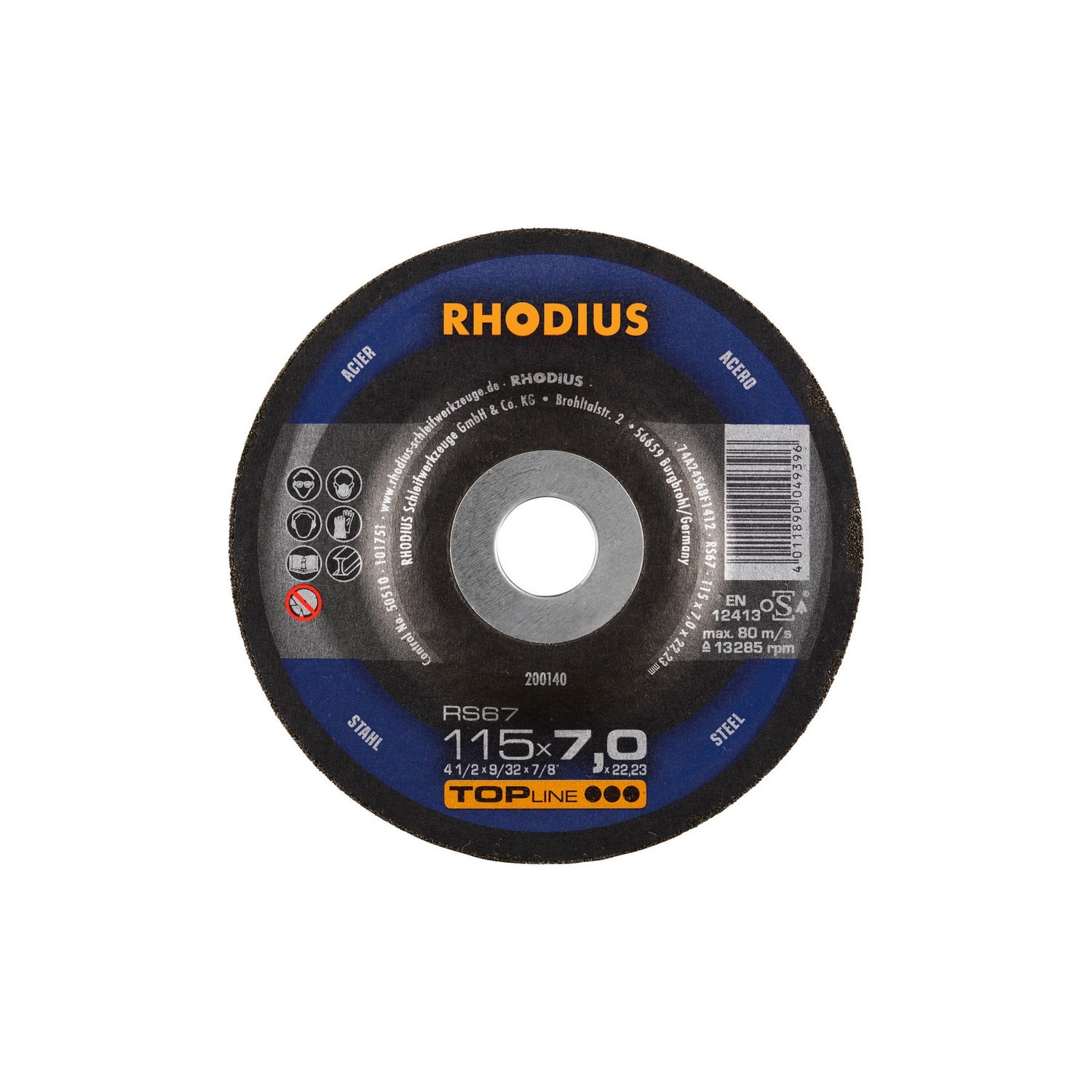 Disco De Desbaste RS67 TOPline Rhodius
