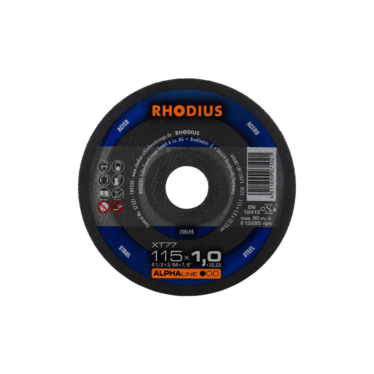 Disco De Corte Extrafino XT77 ALPHAline Rhodius
