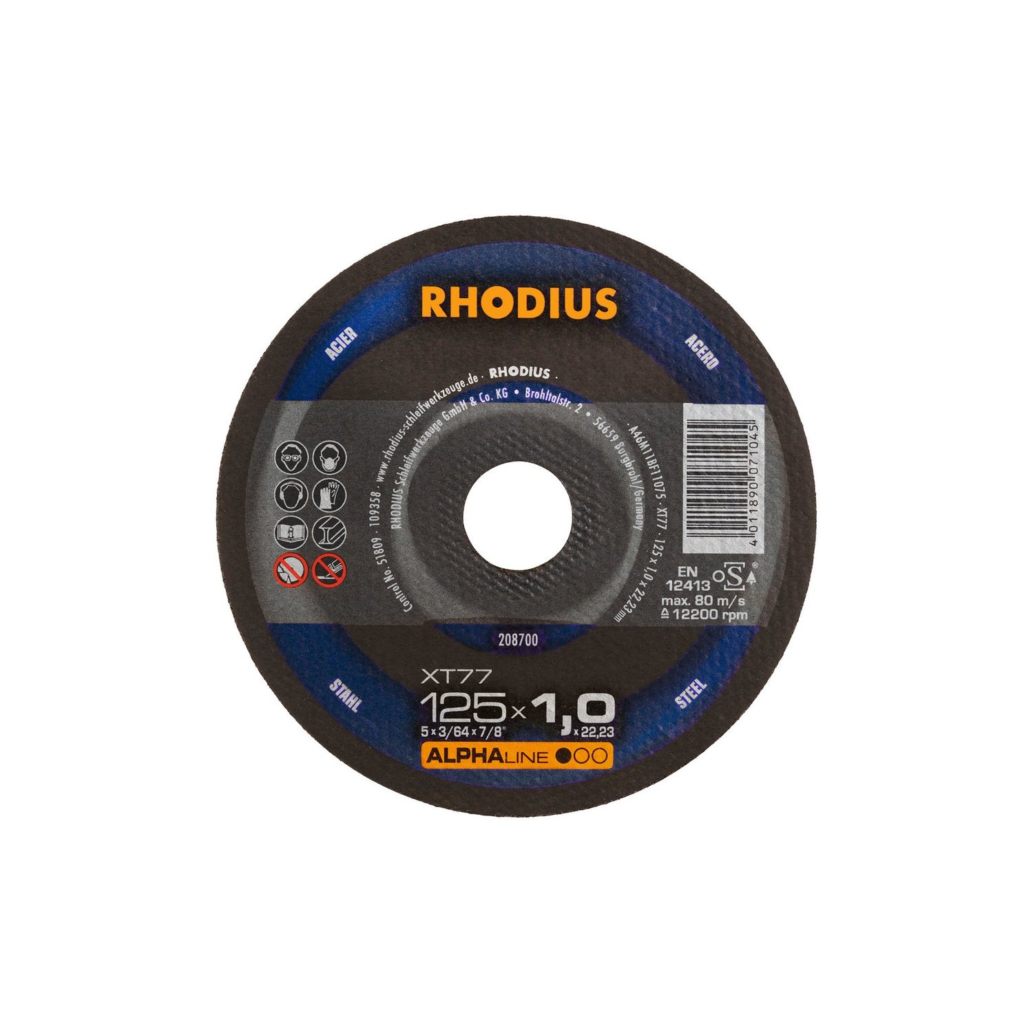 Disco De Corte Extrafino XT77 ALPHAline Rhodius