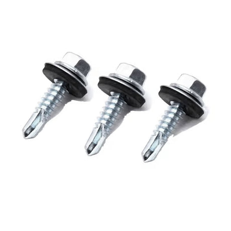 Tornillo Autoperforante Cabeza Hexagonal Punta Broca Con Golilla Goma Zincado SafeMax