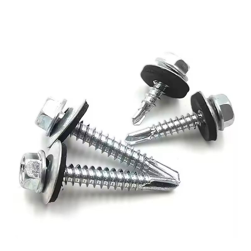 Tornillo Autoperforante Cabeza Hexagonal Punta Broca Con Golilla Inoxidable SafeMax