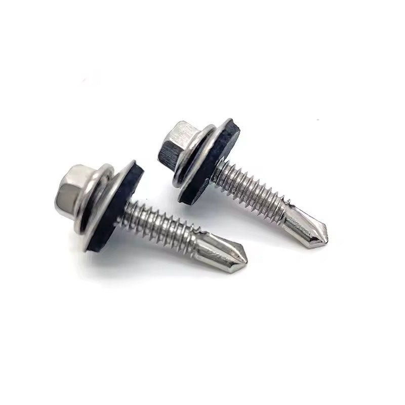 Tornillo Autoperforante Cabeza Hexagonal Punta Broca Con Golilla Inoxidable SafeMax