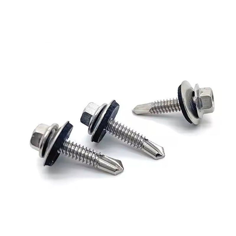 Tornillo Autoperforante Cabeza Hexagonal Punta Broca Con Golilla Inoxidable SafeMax