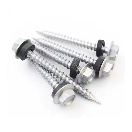 Tornillo Autoperforante Cabeza Hexagonal Punta Espada con Golilla EPDM Zincado SafeMax