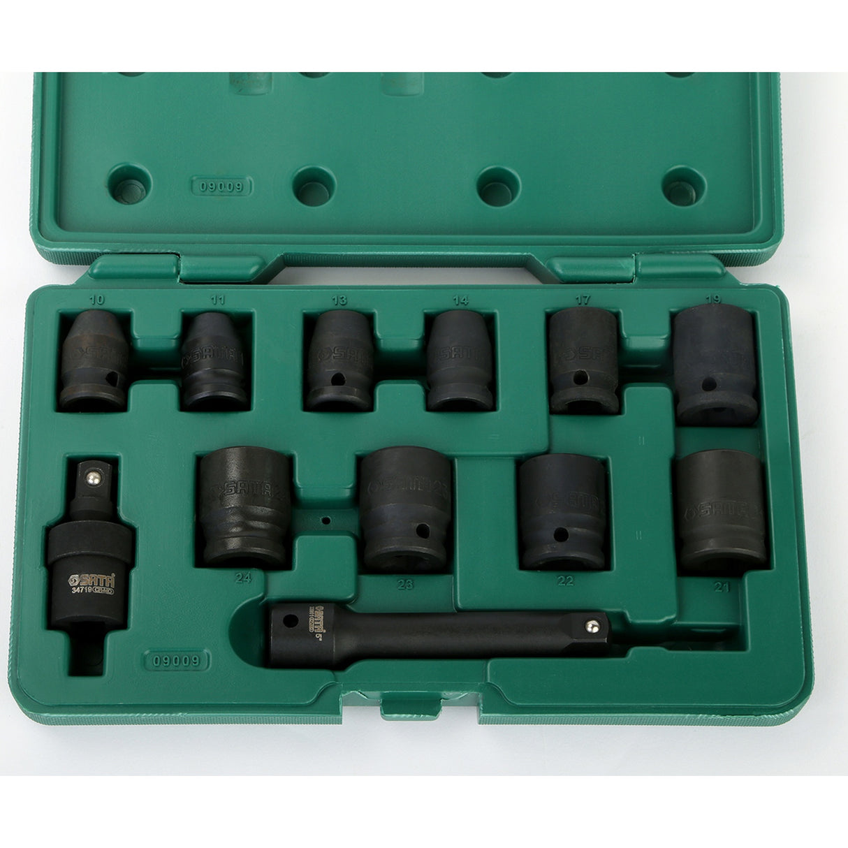 Juego Dados Impacto 1/2" 10-24mm 12Pzs Sata