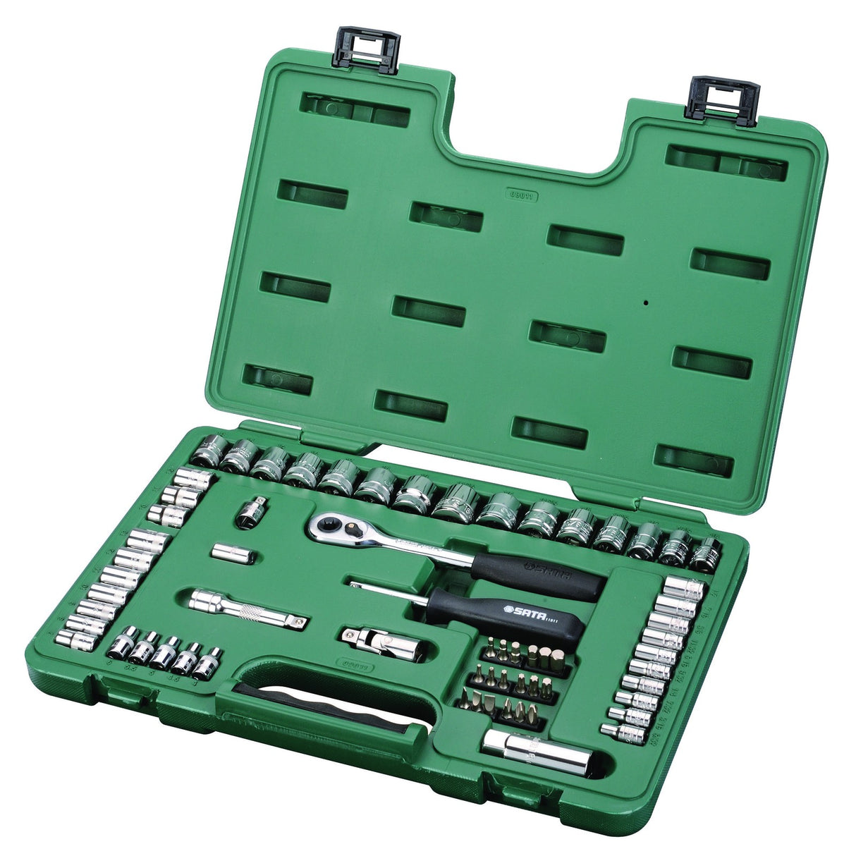 Juego Dados Hexagonal 1/4" y 3/8" 65Pzs Sata
