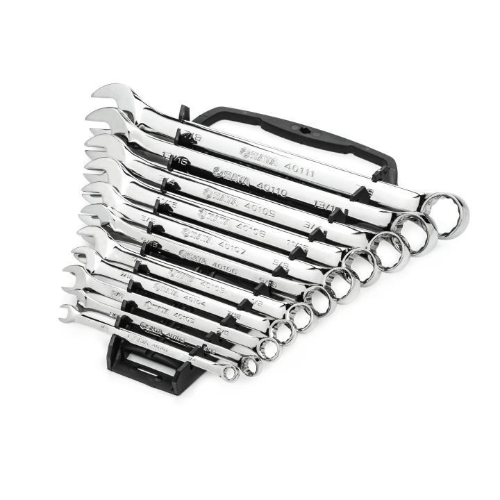 Juego Llaves Punta Corona 1/4"-7/8" 11Pzs Sata