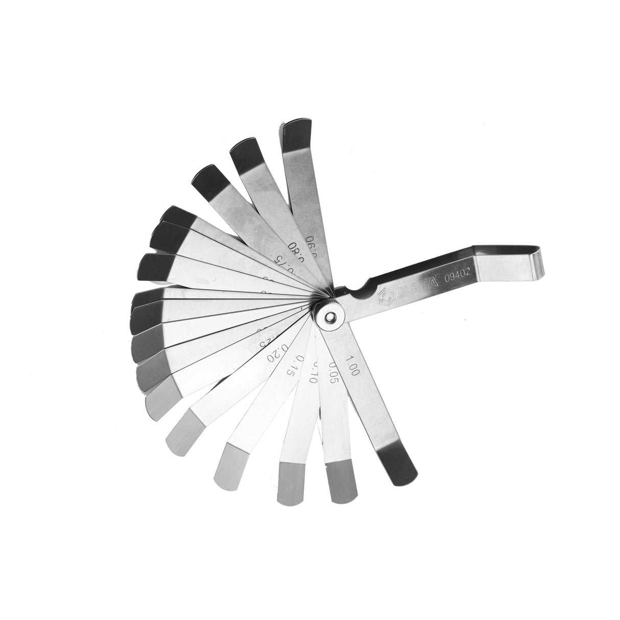 Set Calibrador Espacio Feeler mm Curvo 0.05-1.00mm 16Pzs Sata