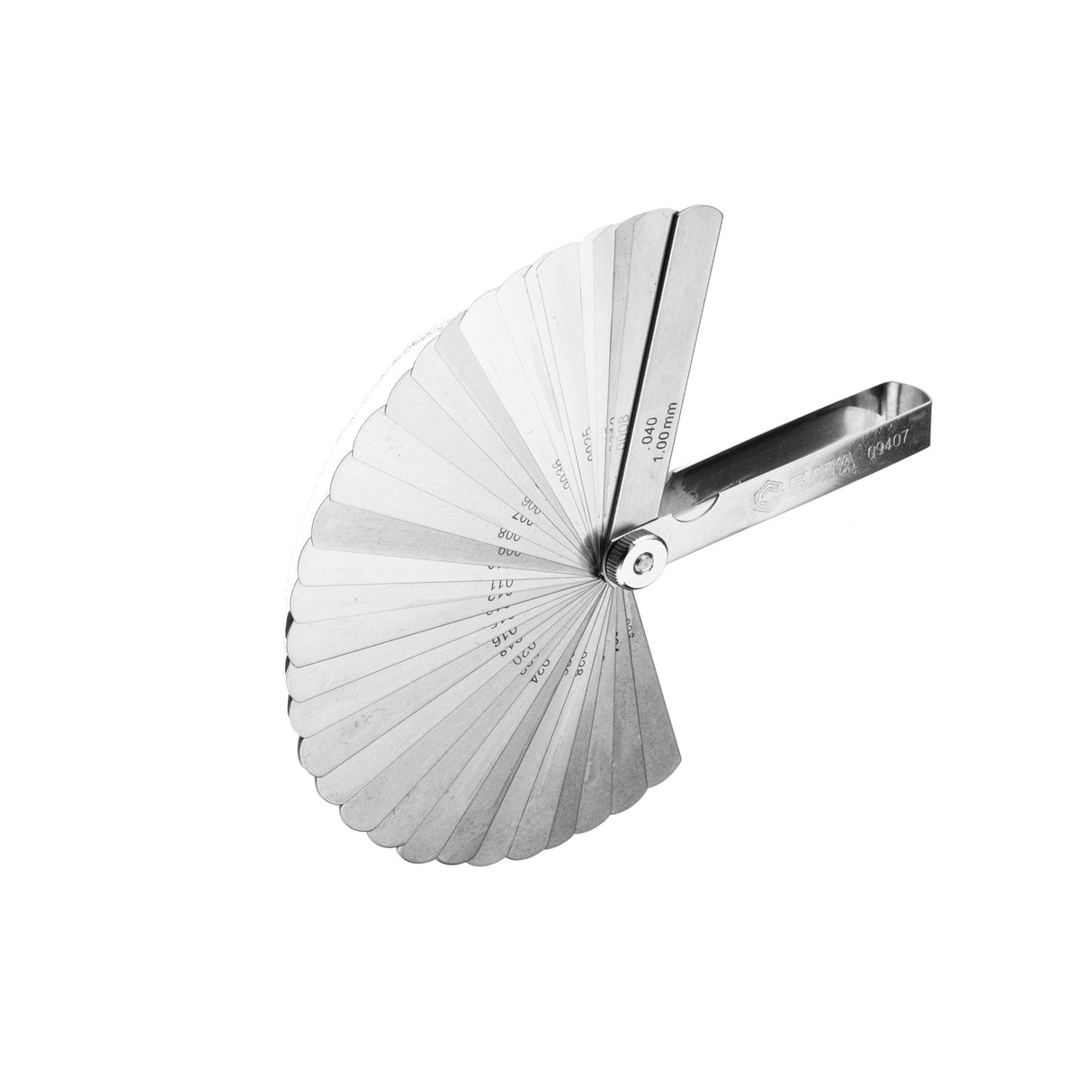 Set Calibrador Espacio Feeler mm pulg 0.02-1.00mm 32Pzs Sata