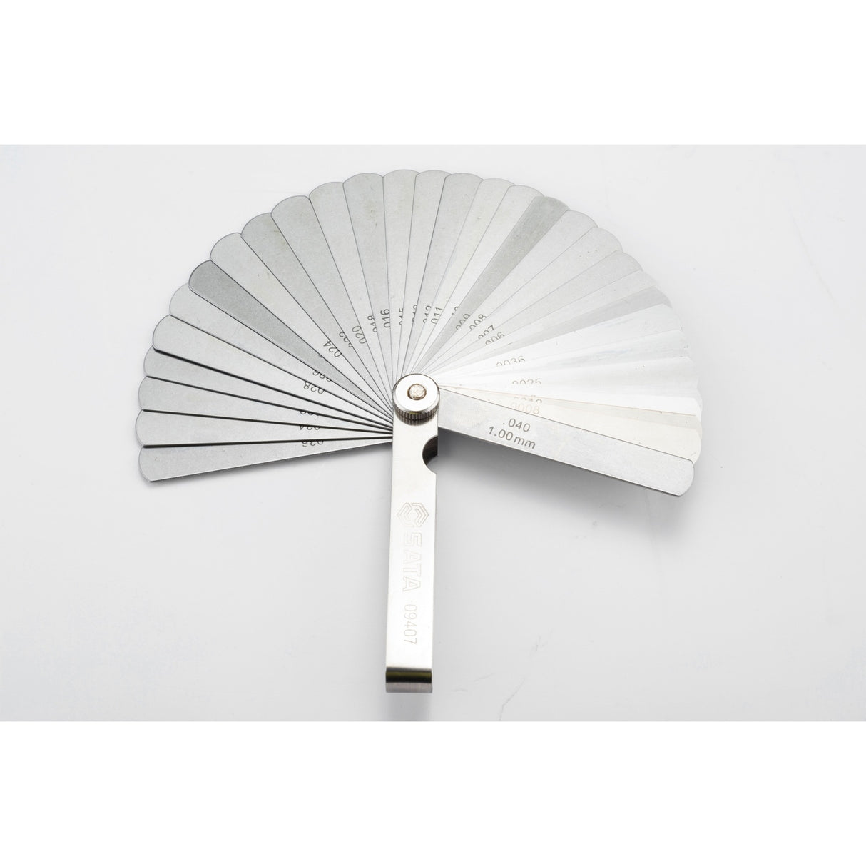 Set Calibrador Espacio Feeler mm pulg 0.02-1.00mm 32Pzs Sata