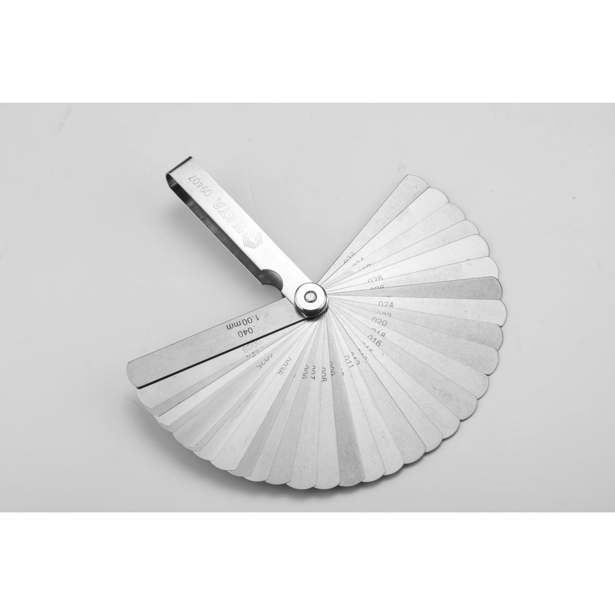 Set Calibrador Espacio Feeler mm pulg 0.02-1.00mm 32Pzs Sata