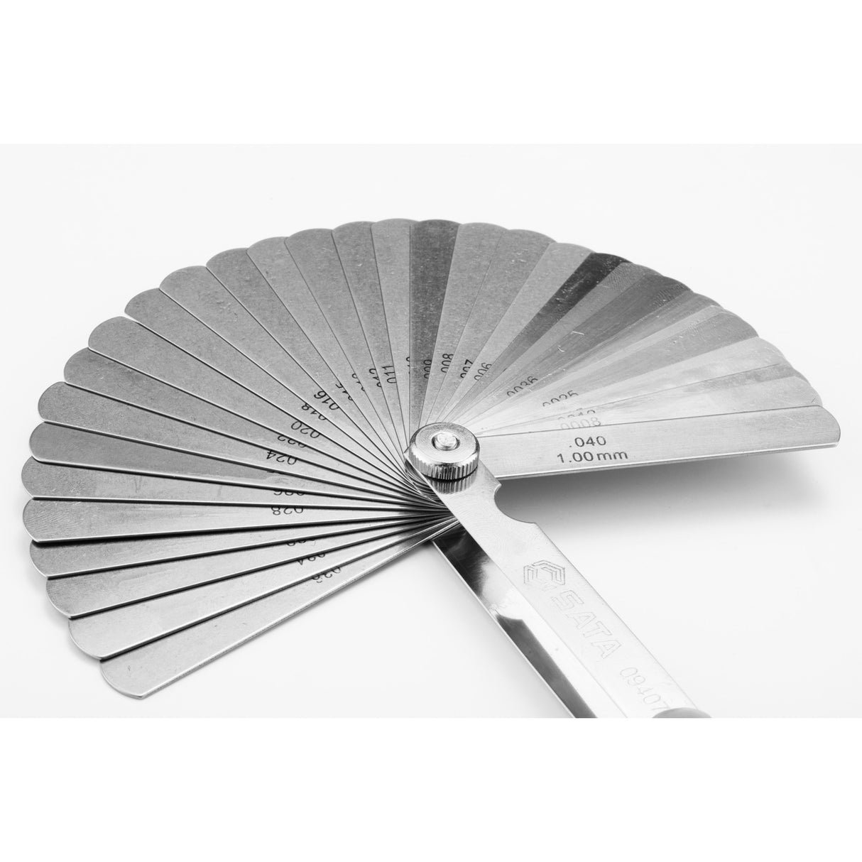 Set Calibrador Espacio Feeler mm pulg 0.02-1.00mm 32Pzs Sata