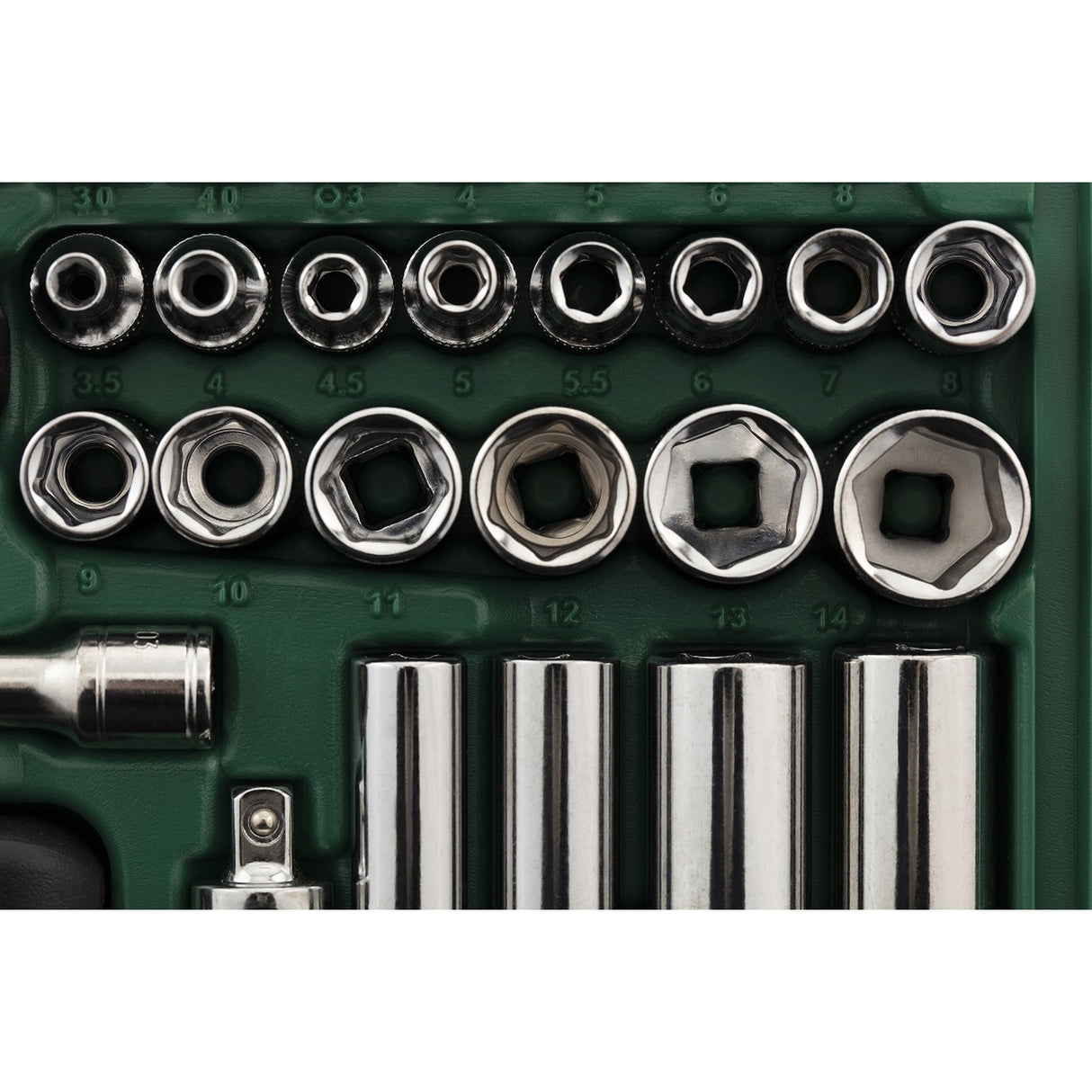 Juego Dados Hexagonal 1/4" 3.5-14mm 52Pzs Sata