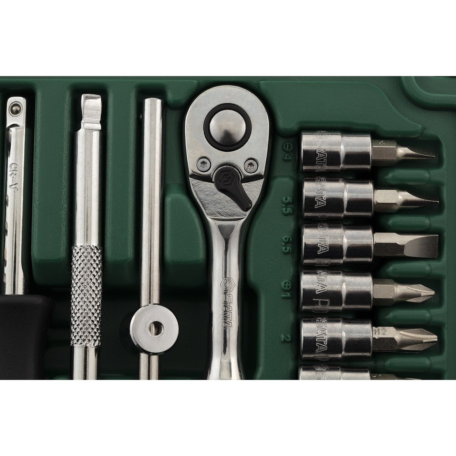 Juego Dados Hexagonal 1/4" 3.5-14mm 52Pzs Sata