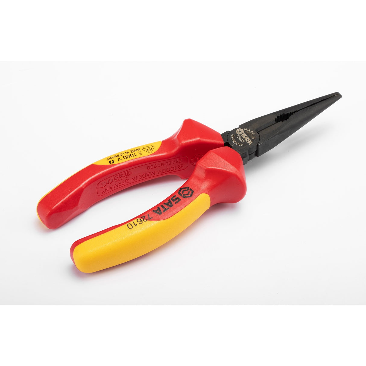 Alicate Media Caña Punta Larga Aislado VDE 1000V SerieG Sata