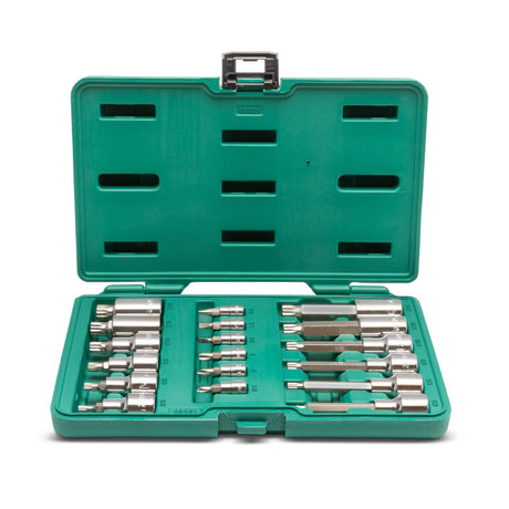 Juego Dados Punta 1/4"-1/2" 18Pzs Sata