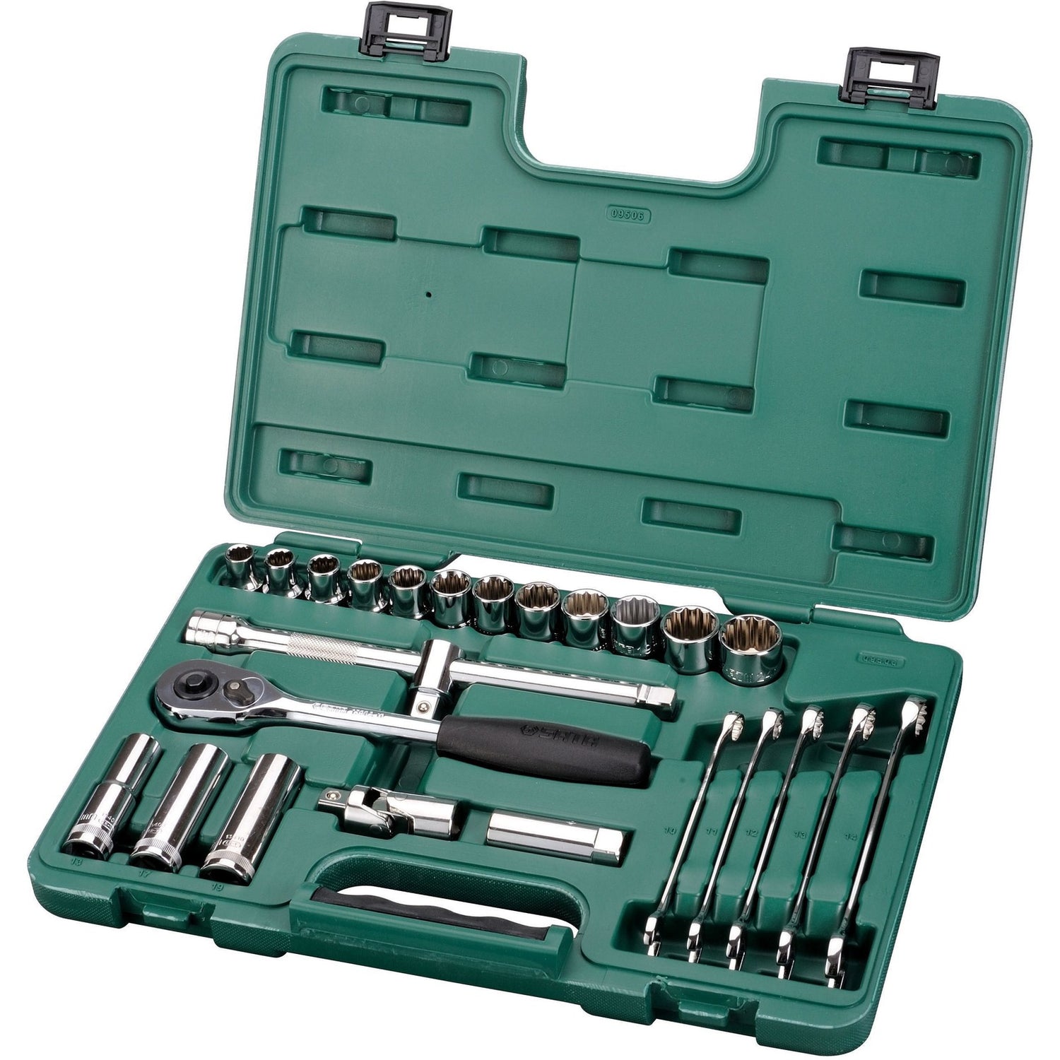 Juego Dados Hexagonal Y 12 Puntas mm 1/2" 25Pzs Sata