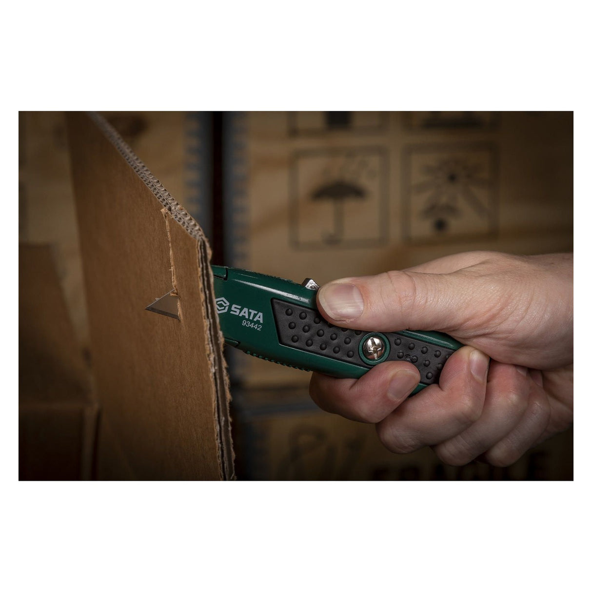 Cartonero Profesional Multiusos Autorretráctil Sata