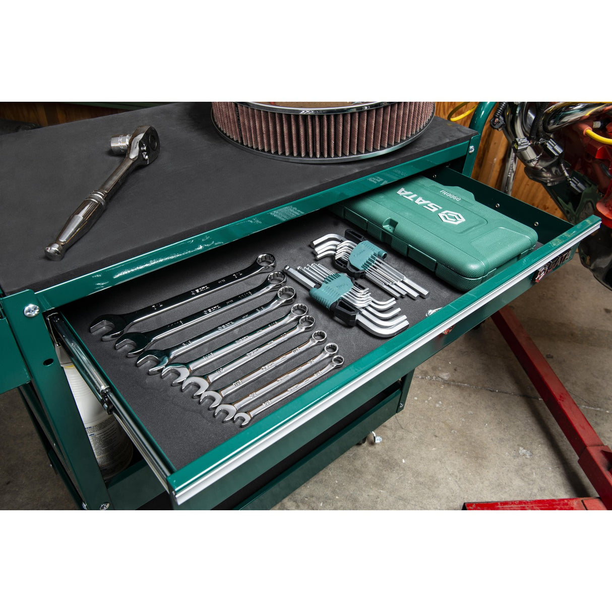 Carro Metálico Con 1 Cajón 380x735x708mm Sata