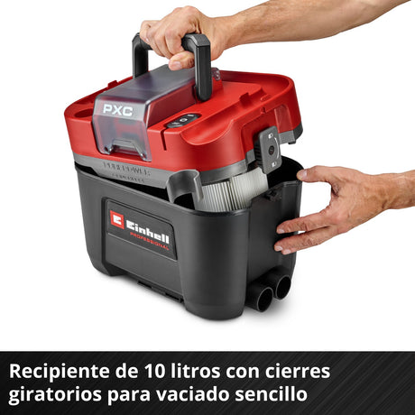 Aspiradora Polvo y Agua Inalámbrica 18V 10 L TP-VC 18/10 Solo Einhell - detalle 4