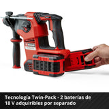 Rotomartillo Inalámbrico 2x18V 3,2 J 28 mm SDS-Plus HEROCCO 36/28 Einhell - detalle 4