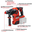 Rotomartillo Inalámbrico 2x18V 3,2 J 28 mm SDS-Plus HEROCCO 36/28 Einhell
