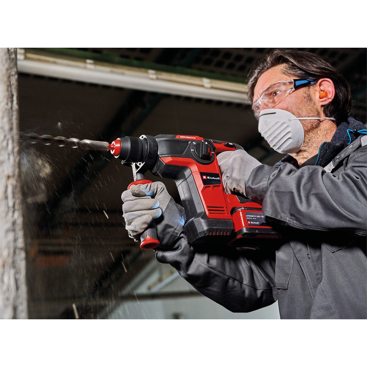 Kit Rotomartillo Inalámbrico 18V 3 J SDS-Plus TP-HD 18/28 1x3,0Ah Einhell