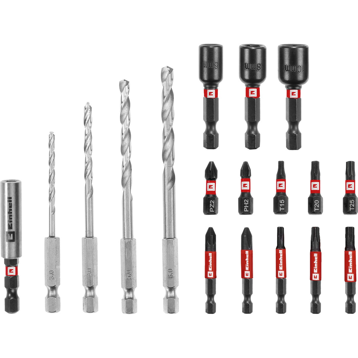Set 18 Brocas para Metal y Puntas de Impacto Einhell - detalle 6