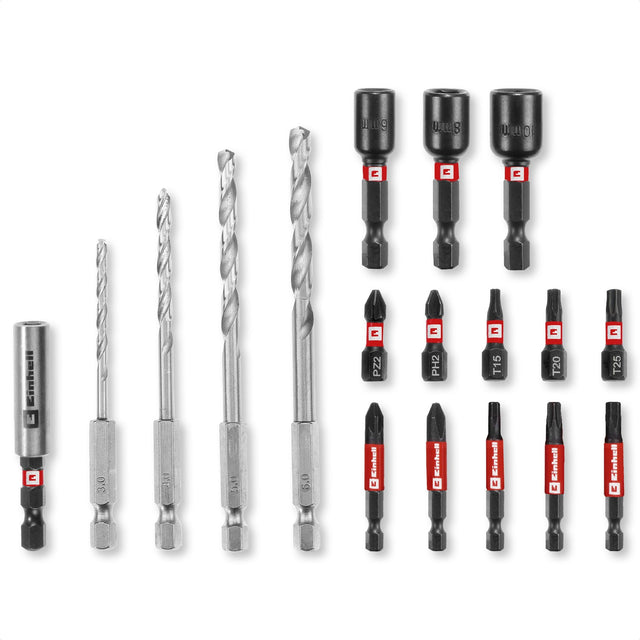 Set 18 Brocas para Metal y Puntas de Impacto Einhell