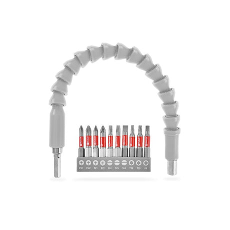 Set 10 Puntas Combinadas + Eje Flexible Einhell