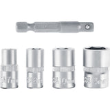 Set Dados Hexagonales 7-13 mm + Adaptador 50 mm Einhell