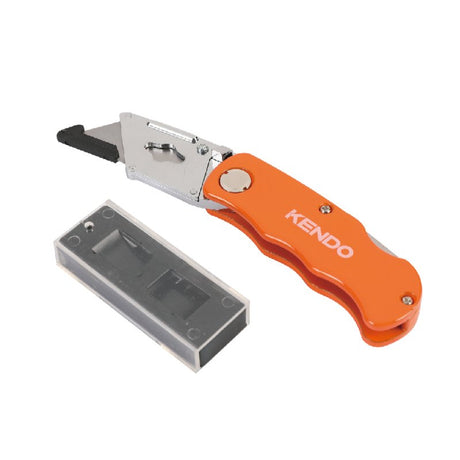 Cuchillo Cartonero Plegable Con 5 Hojas 7pc Kendo