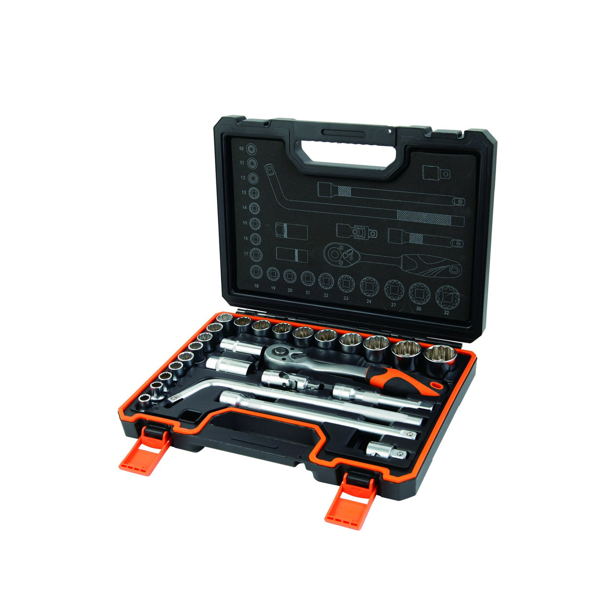 Juego Dados Hexagonal 1/2" 10-32mm 26Pzs Kendo