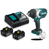 Llave de Impacto 1000 Nm con 2 Baterias 5,0 Ah Makita