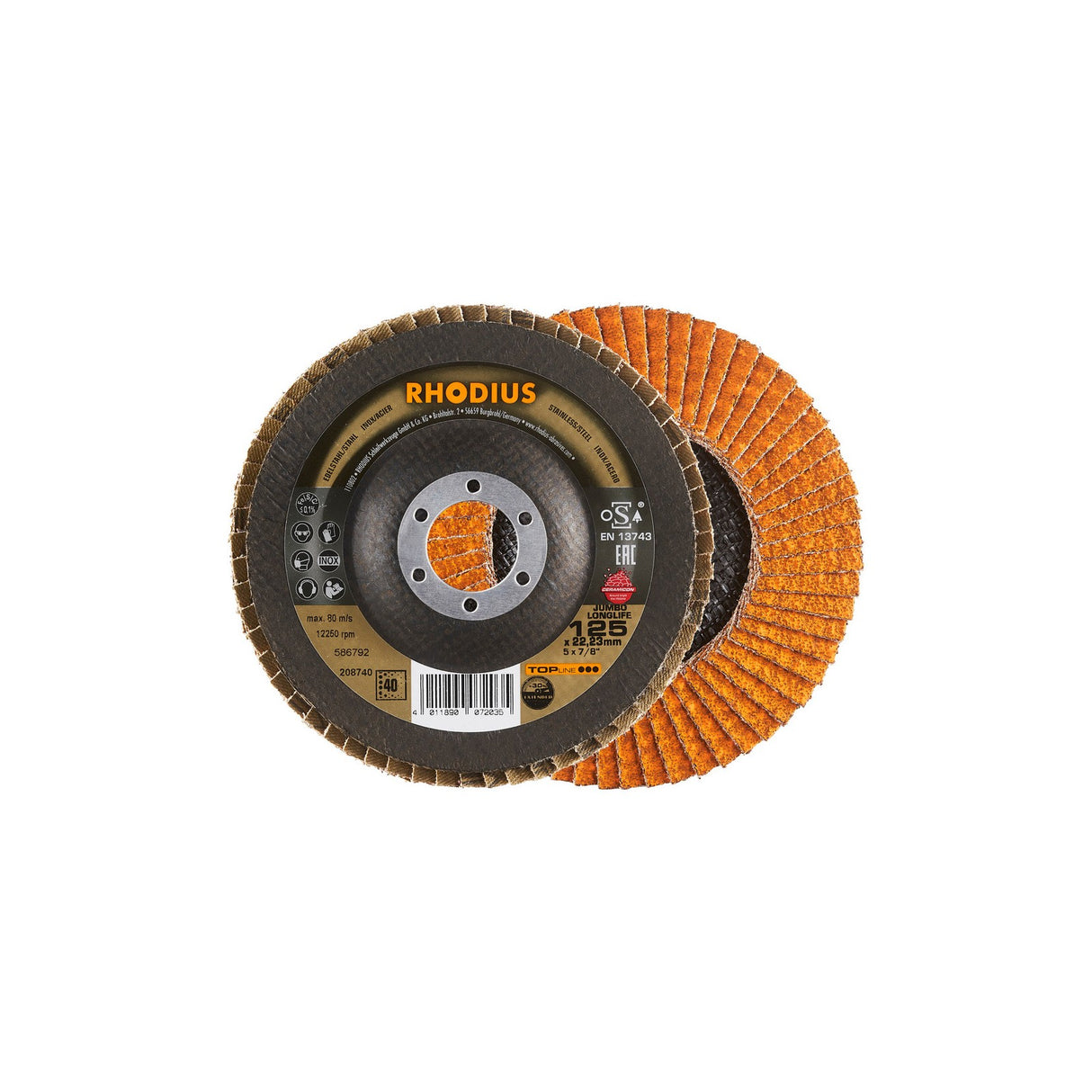 Disco Abrasivo De Lámina JUMBO LONGLIFE EXTENDED TOPline Rhodius