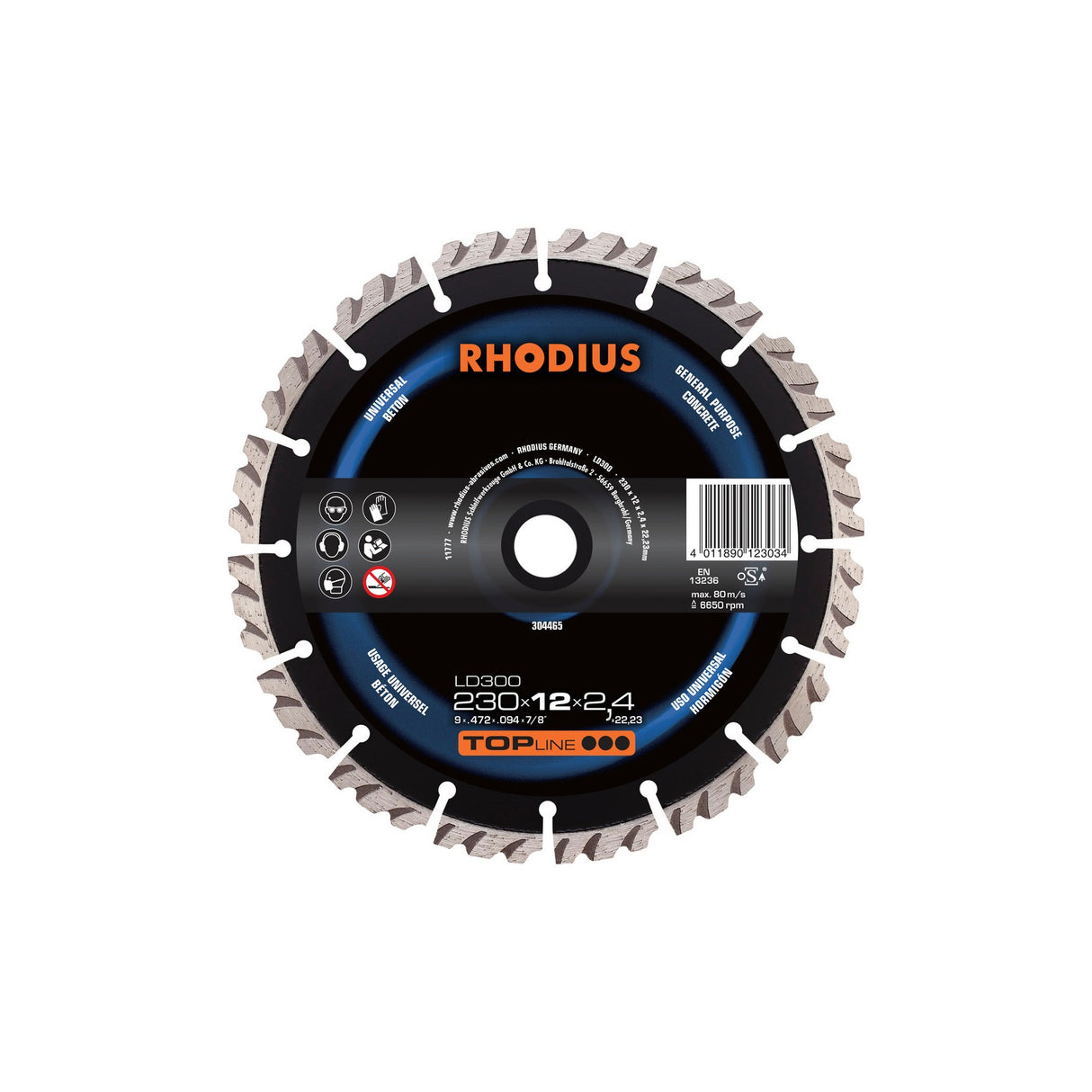 Disco De Corte De Diamante LD300 TOPline Rhodius