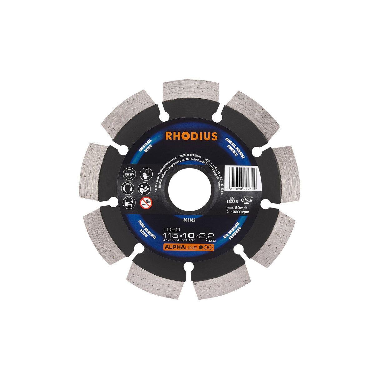 Disco De Corte De Diamante LD50 ALPHAline Rhodius