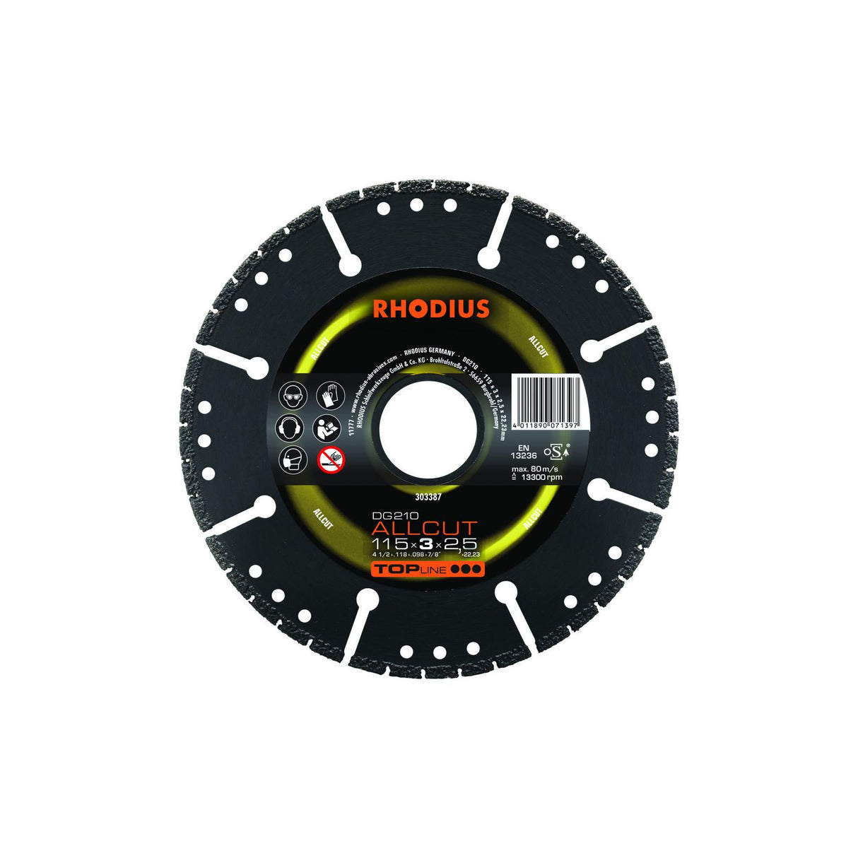 Disco De Corte Diamante DG210 ALLCUT TOPline Rhodius