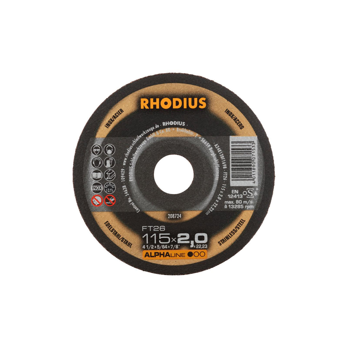 Disco De Corte FT26 ALPHAline Rhodius