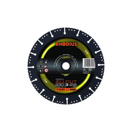 Disco De Corte Diamante DG210 ALLCUT TOPline Rhodius