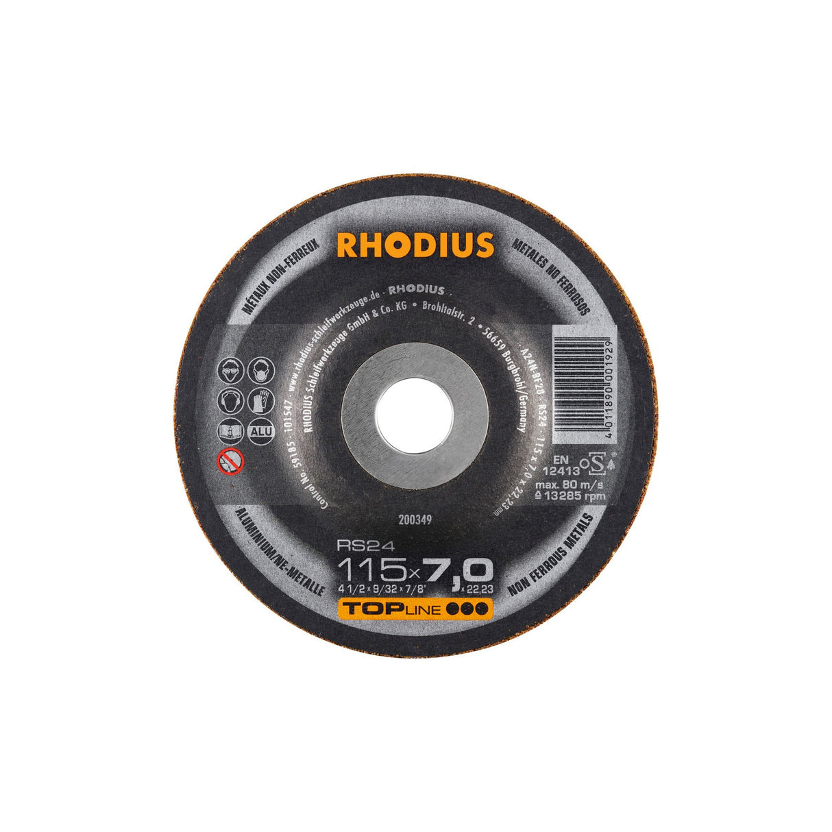 Disco De Desbaste RS24 TOPline Rhodius